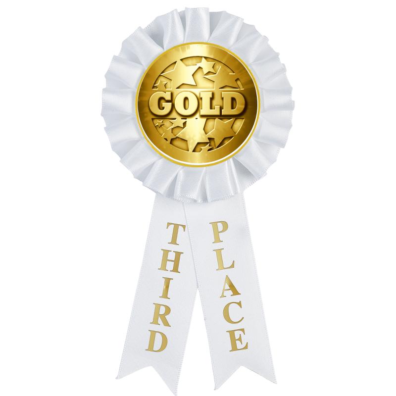 3RD PLACE MYLAR ROSETTES