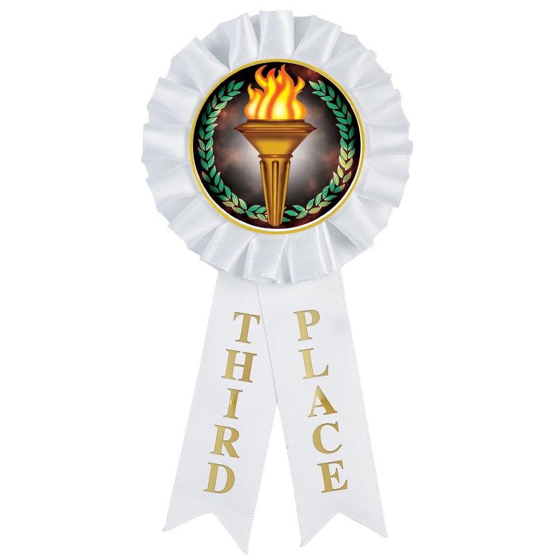 3RD PLACE MYLAR ROSETTES