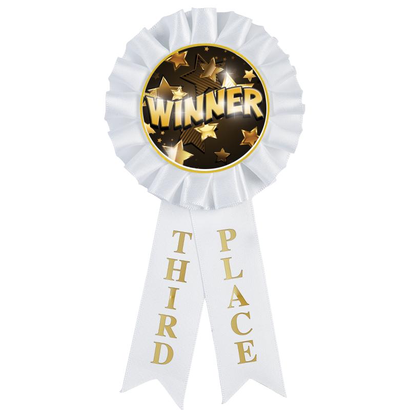 3RD PLACE MYLAR ROSETTES