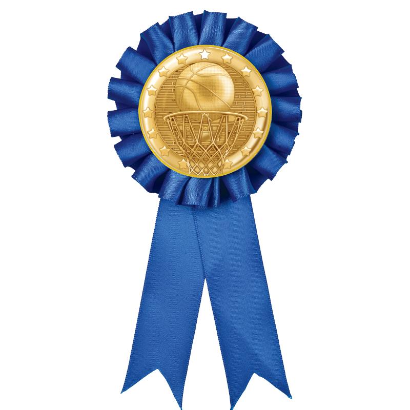 BLUE MYLAR ROSETTES