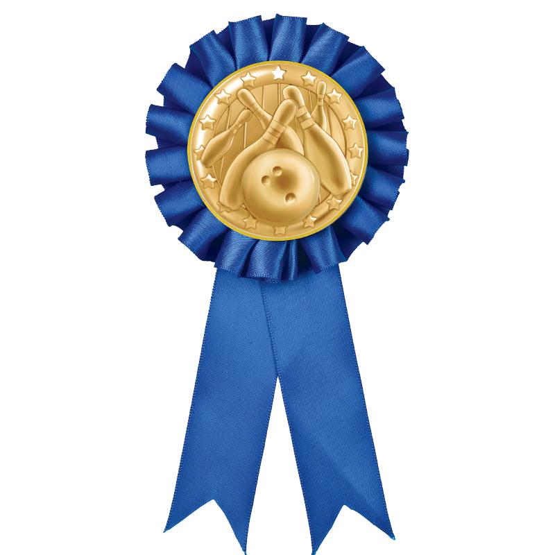 BLUE MYLAR ROSETTES