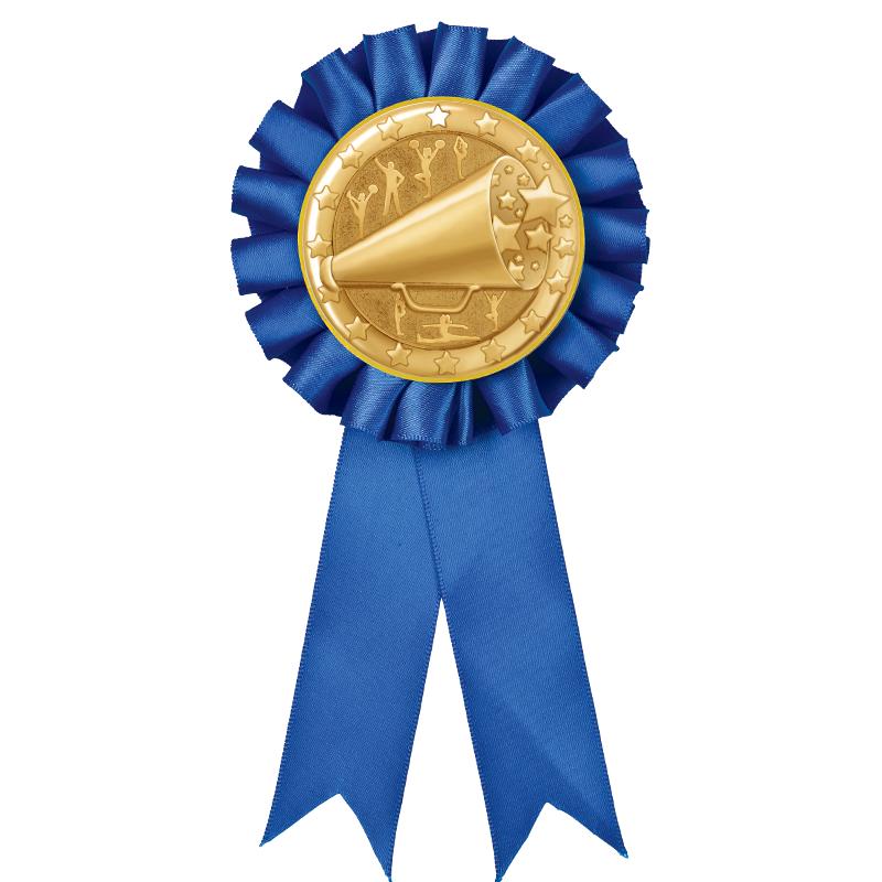 BLUE MYLAR ROSETTES