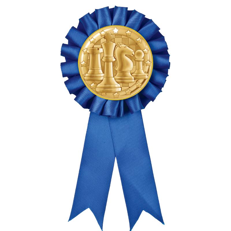 BLUE MYLAR ROSETTES