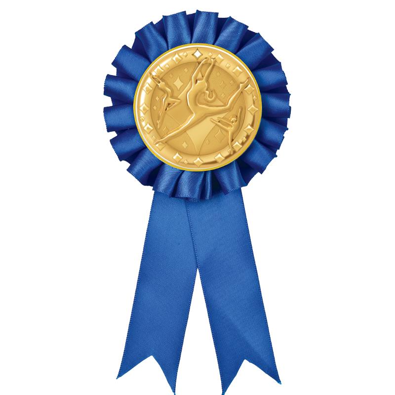 BLUE MYLAR ROSETTES