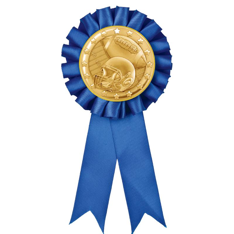 BLUE MYLAR ROSETTES