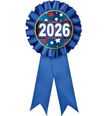 Blue Rosette Ribbon