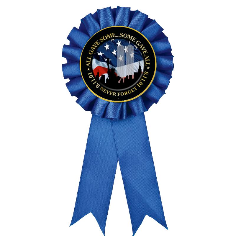 BLUE MYLAR ROSETTES