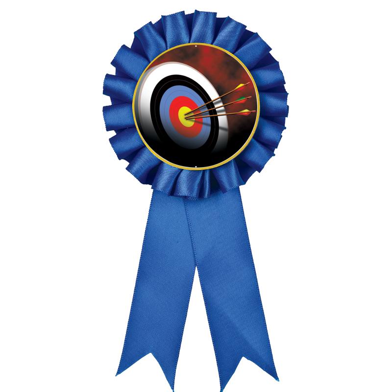 BLUE MYLAR ROSETTES