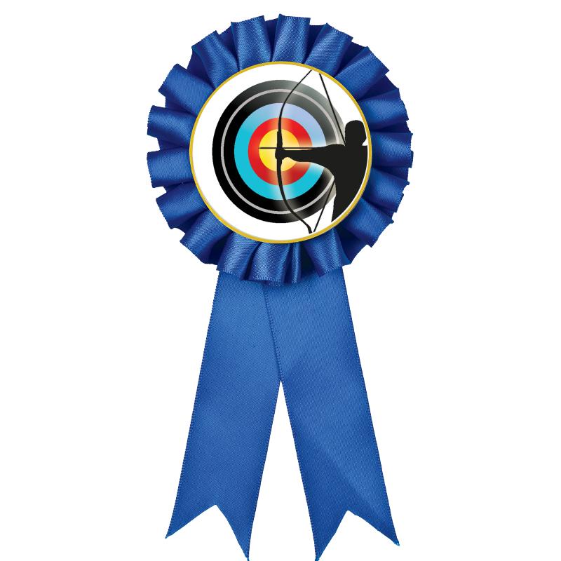 BLUE MYLAR ROSETTES