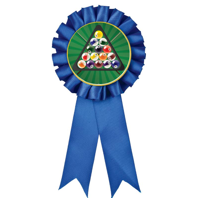 BLUE MYLAR ROSETTES