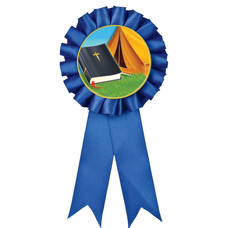 BLUE MYLAR ROSETTES