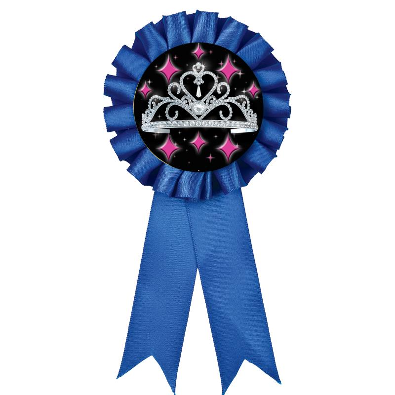BLUE MYLAR ROSETTES