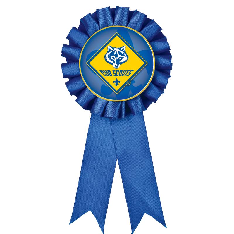 BLUE MYLAR ROSETTES
