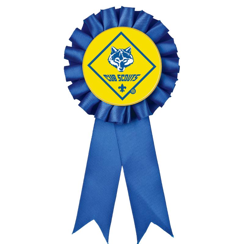 BLUE MYLAR ROSETTES