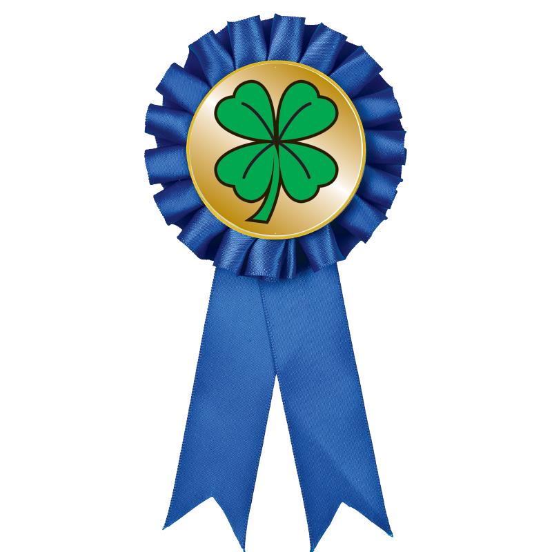 BLUE MYLAR ROSETTES