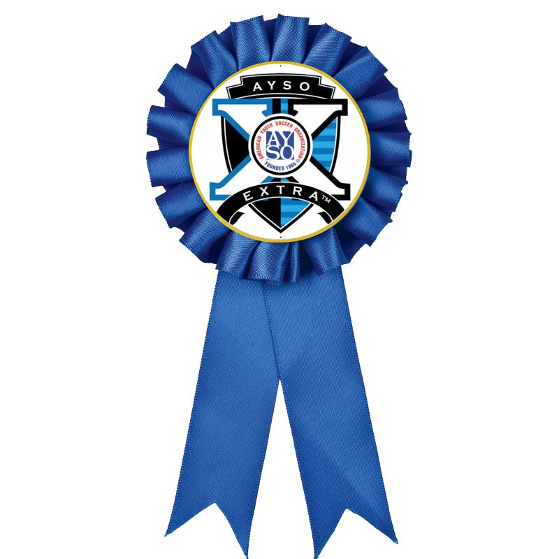 BLUE MYLAR ROSETTES