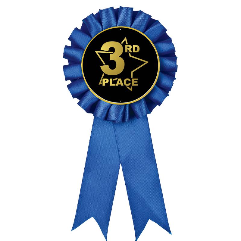 3RD PLACE MYLAR ROSETTES