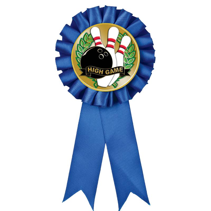 BLUE MYLAR ROSETTES