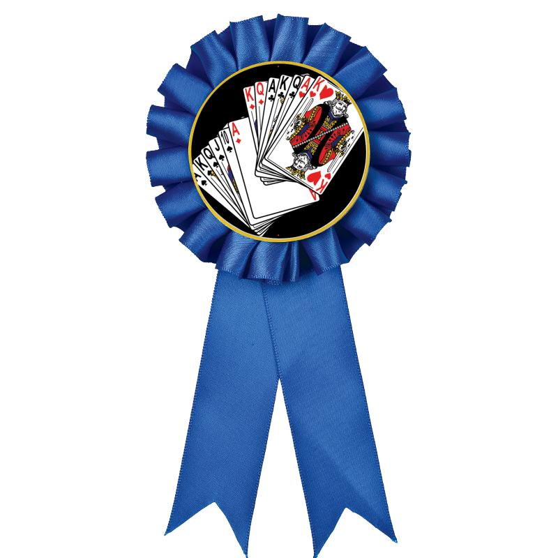 BLUE MYLAR ROSETTES