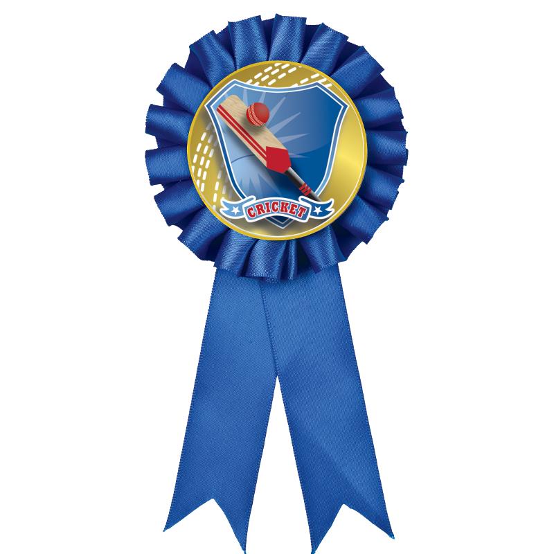 BLUE MYLAR ROSETTES