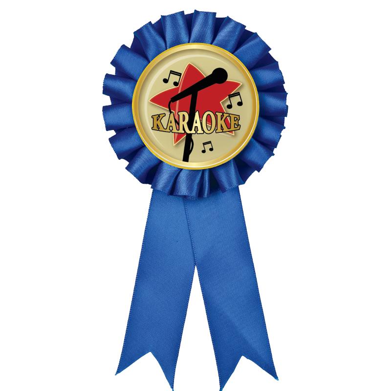 BLUE MYLAR ROSETTES