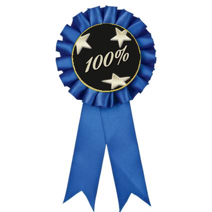 BLUE MYLAR ROSETTES