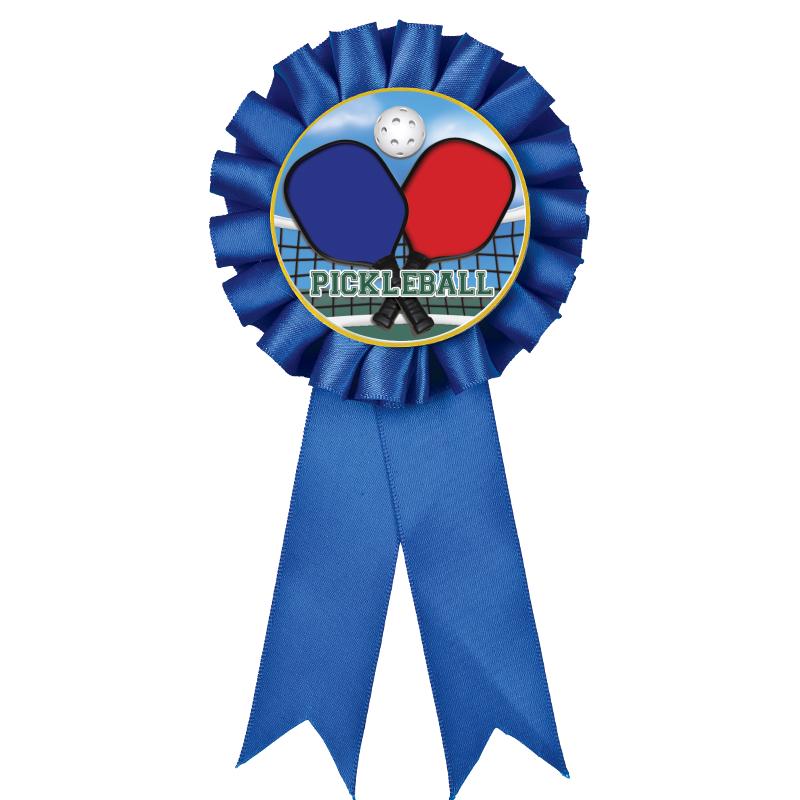 BLUE MYLAR ROSETTES