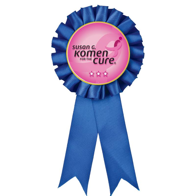 BLUE MYLAR ROSETTES