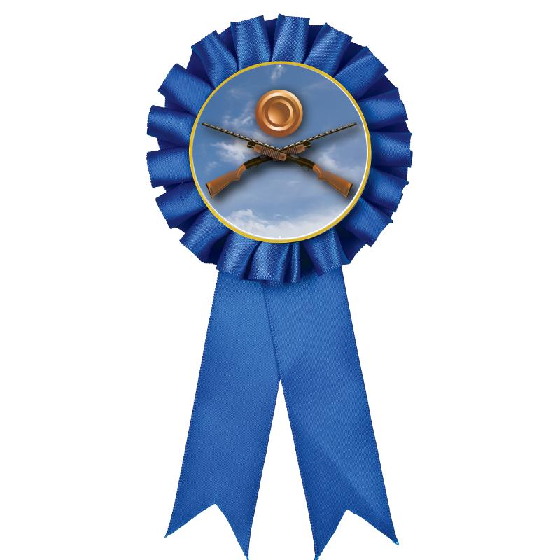 BLUE MYLAR ROSETTES
