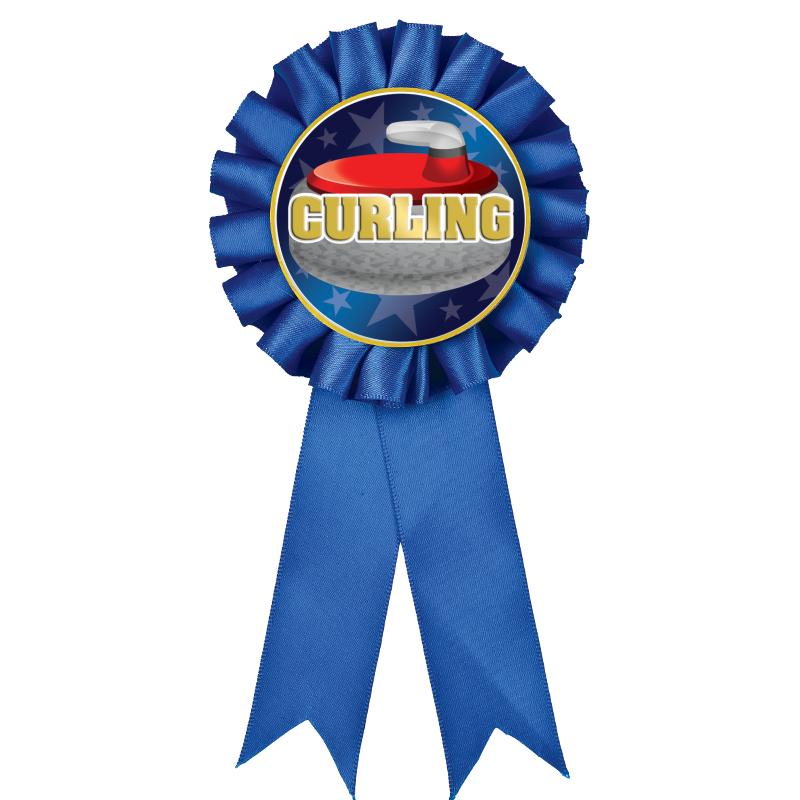 BLUE MYLAR ROSETTES