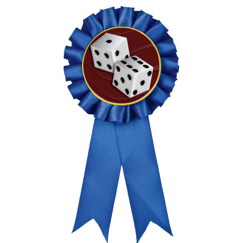 BLUE MYLAR ROSETTES