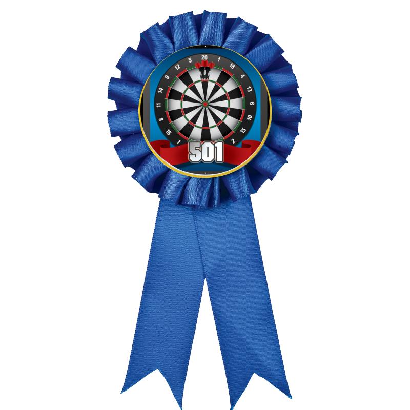BLUE MYLAR ROSETTES