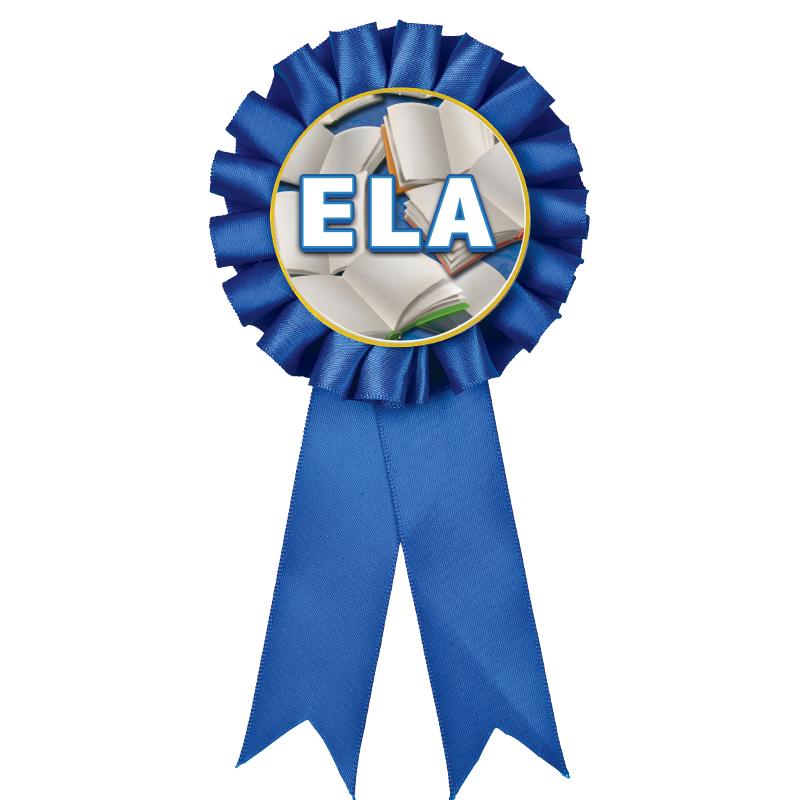 BLUE MYLAR ROSETTES