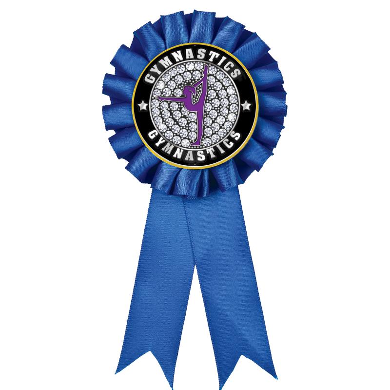 BLUE MYLAR ROSETTES