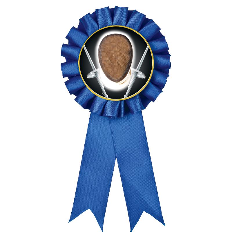 BLUE MYLAR ROSETTES