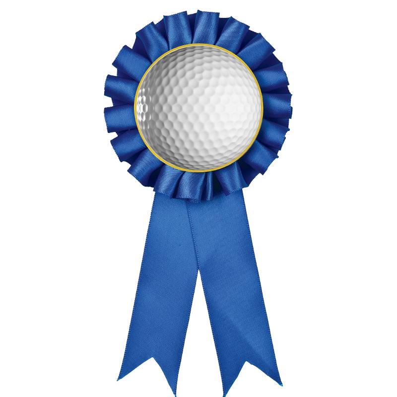 BLUE MYLAR ROSETTES