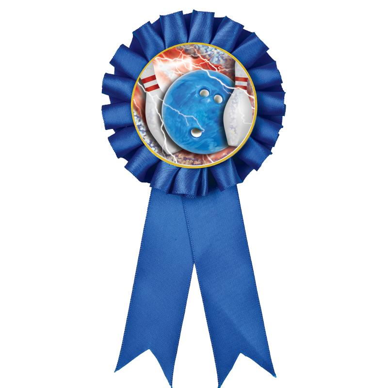 BLUE MYLAR ROSETTES