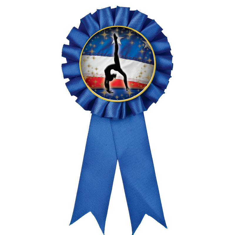 BLUE MYLAR ROSETTES