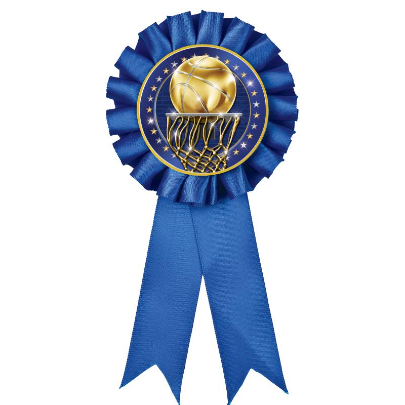 BLUE MYLAR ROSETTES