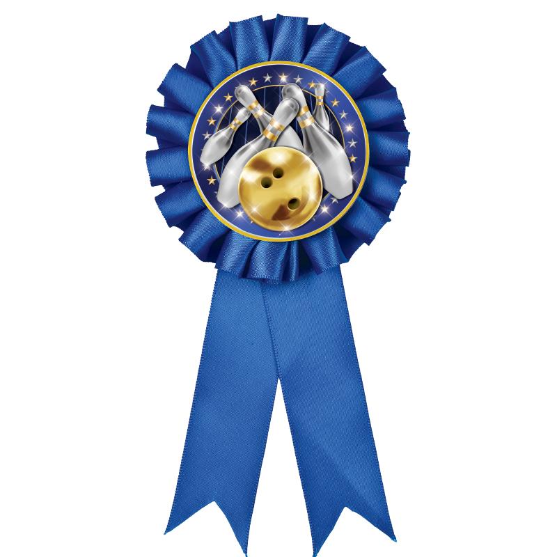 BLUE MYLAR ROSETTES