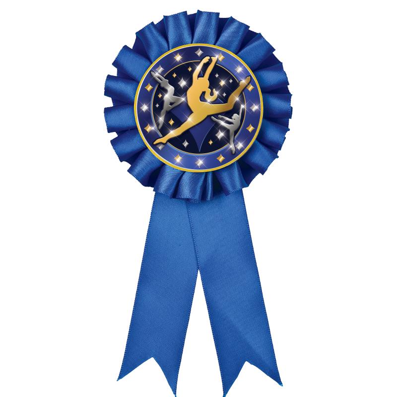 BLUE MYLAR ROSETTES