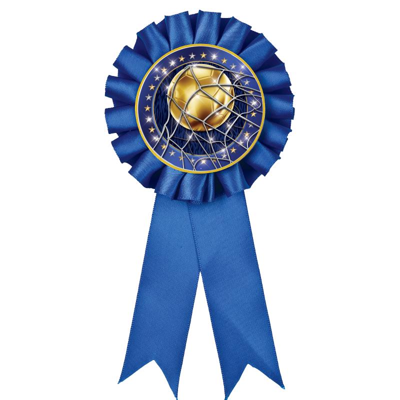 BLUE MYLAR ROSETTES