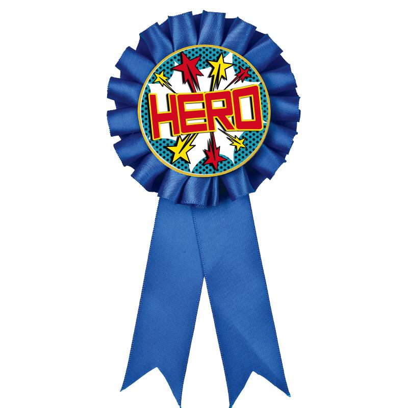 BLUE MYLAR ROSETTES
