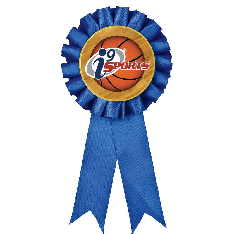 BLUE MYLAR ROSETTES