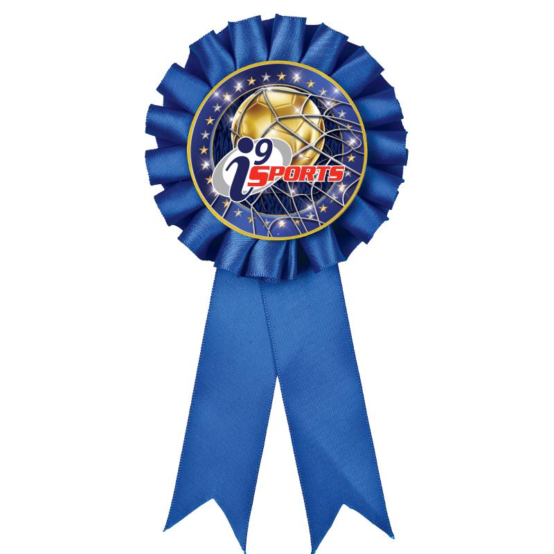 BLUE MYLAR ROSETTES