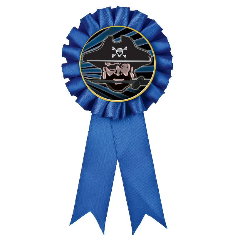 BLUE MYLAR ROSETTES