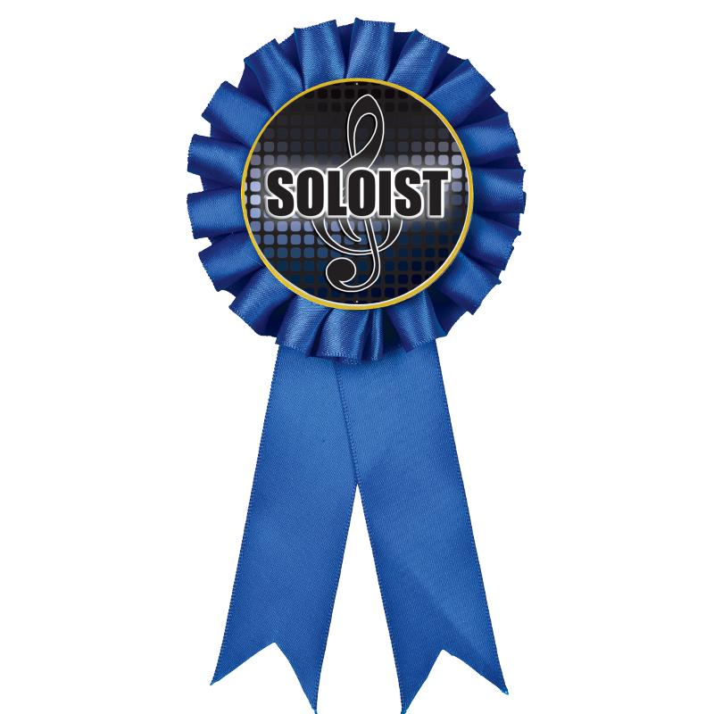 BLUE MYLAR ROSETTES