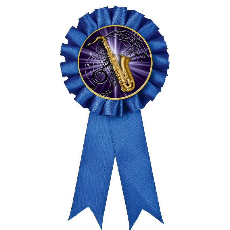 BLUE MYLAR ROSETTES