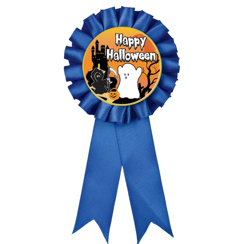 BLUE MYLAR ROSETTES