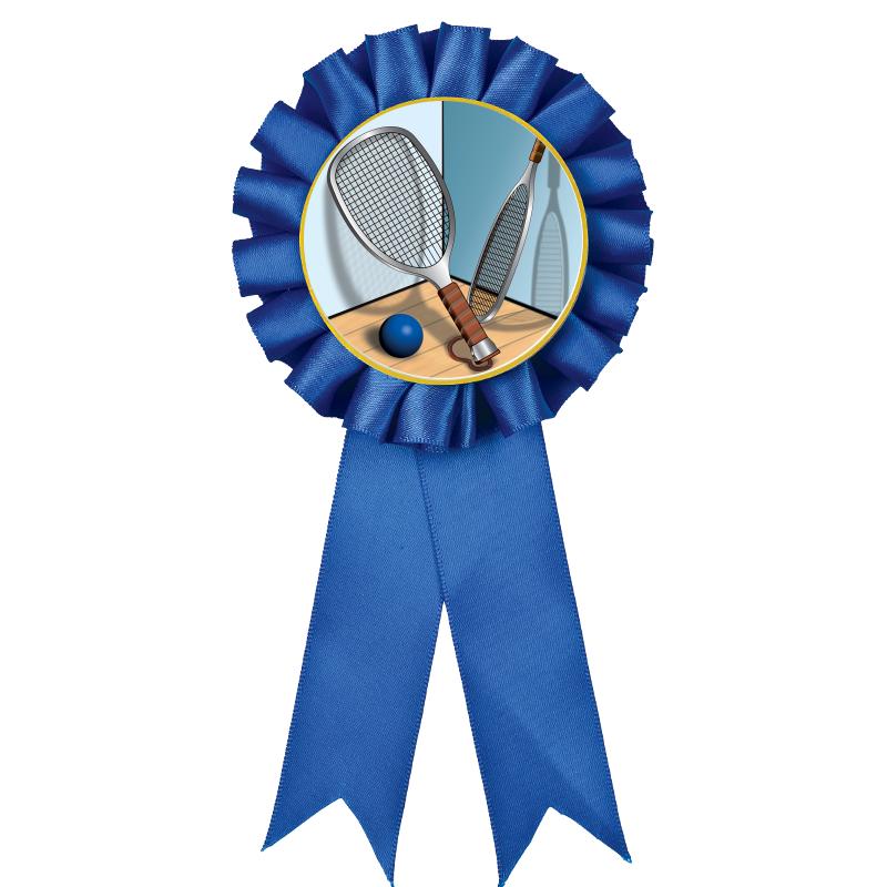 BLUE MYLAR ROSETTES